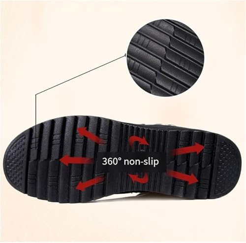 Velvet Boots Made of Leather with Metal Buckle,short boots women,Winter Outdoor Warm Ankle Booties4