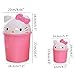 NBHUZEHUA 2 Gallons Cute Pink Kids Trash Can Bedroom Girls, Girl Room Nursery Bathroom Decor 3-7 Years Old, Small Trash Waste Bin Plastic Mini Garbage Can with Lid