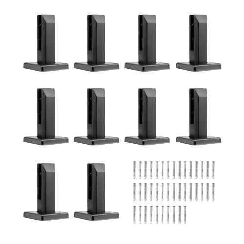 VEVOR Pinces à verre carrées pour garde-corps en verre trempé de 8 à 12 mm, 10 pcs, pince de...