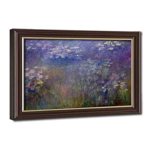 Toile Monet Nénuphars de qualité supérieure avec cadre en bois