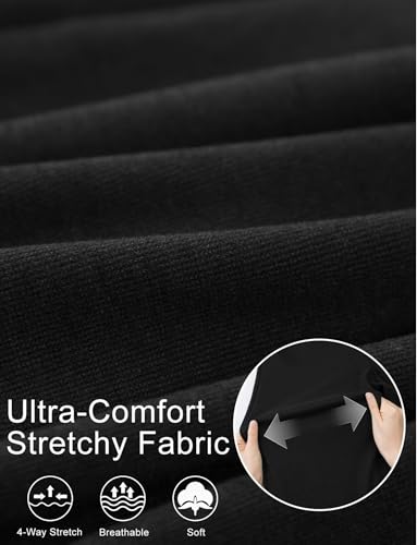 Arolina Womens Wide Leg Pants Elastic Waist Trousers Casual Palazzo Pants with Pockets4