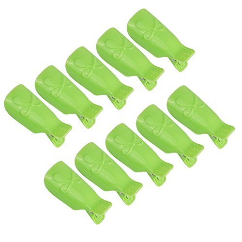 Beauty Clubs 10PCS Wearable Finger Nail Art UV Gel Polish Remover Wrap Cleaner Clip Cap (Green)