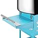 Cotton Candy Machine With Cart – 1000W Flufftastic Floss Maker With Stainless-Steel Pan, Side Trays, And 13in Wheels By Great Northern Popcorn (Blue)