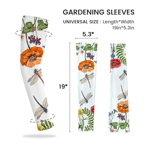 Image of YPHCDO Gardening Sleeves for Women Farm Sun Protection Thorn Proof Cooling Arm Sleeves to Cover Arms for Garden Sports