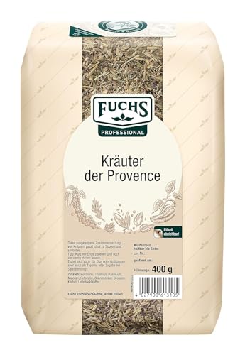 Fuchs Professional - Kräuter der Provence | Kräuterkomposition zum Würzen von Suppen und Eintöpfen | Profi-Qualität für Großverbraucher und Gastronomie | 400 g im recyclebaren Beutel