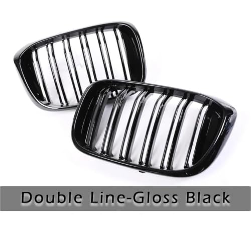 Rejilla delantera para X3 G01 y X4 G02 Pre-Facelift 2017-2022, calandra negro brillante 2