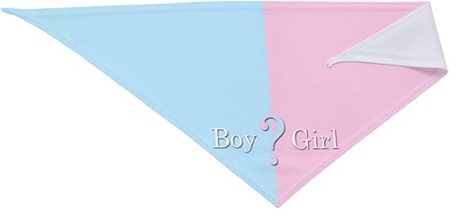 Miniatura 4 de Él o ella qué será Pañuelo para perro para revelación de géneroanuncio de bebé, pañuelo para mascotas para uso diario, suministros de fiesta (azul)