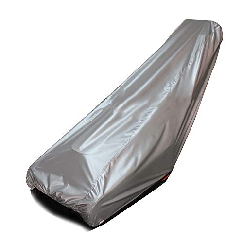 Universal Waterproof Lawn Mower Cover, Waterproof Dustproof All-Weather Outdoor/Indoor Anti-UV Protector Cover Tarp, Silver/Black,Silver