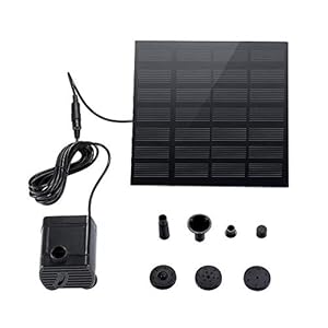 Solar Fountain Pump Solar Pond Pump Zonnepaneel Waterpomp Voor Tuinzwembad Zwart