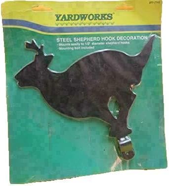 Ed's Variety Store Steel Shepherd Hook Deer Decoration by Yardworks