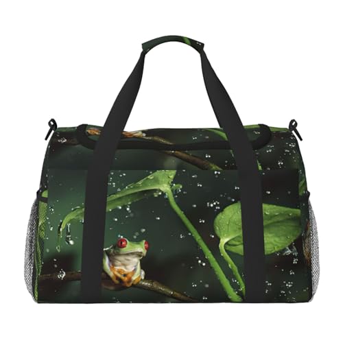 Bolsa de viaje de rana y lluvia, maleta grande plegable para playa y deportes