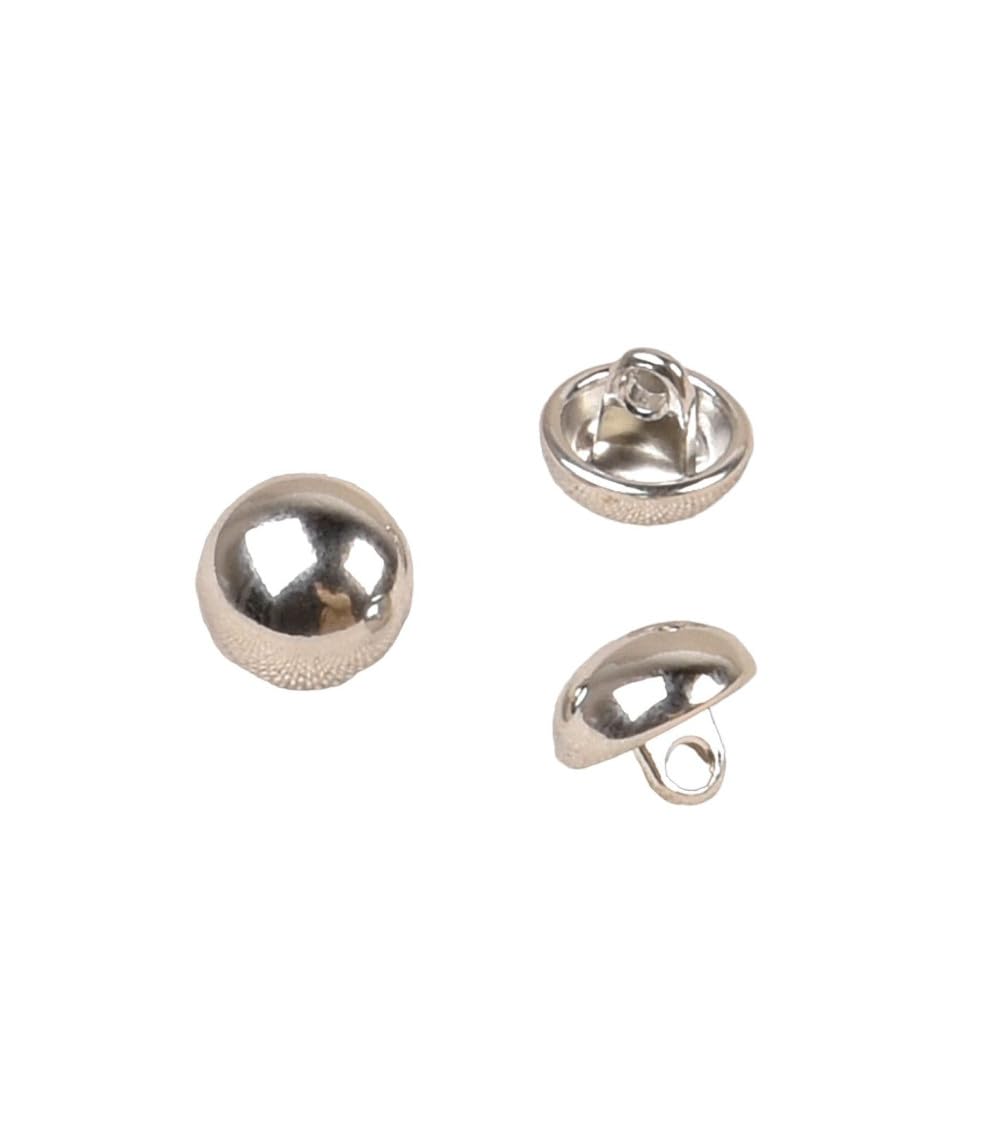 MYMERCERIE Pack of 3 Silver Tail Ball Buttons 10 mm