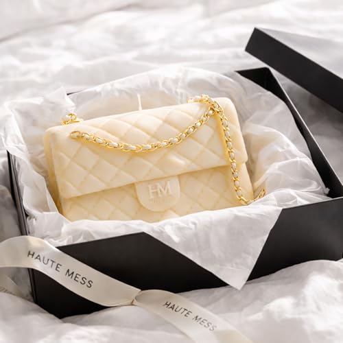 Image of Handbag Candle in GiftBox - Haute Mess - Designer Gifts for Women - High End Luxury Candles for Women - Gift for Girlfriend - Luxury Gifts for Mom - Classy Bridal Shower Gift - Purse Candle