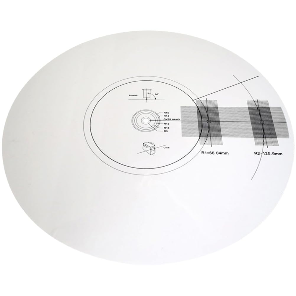 Calibro di Allineamento per Puntina e Testina 3mm in Acrilico Bianco | Detezzione Velocità e Superficie Antiscivolo, per Appassionati di Vinile, Idea Regalo per Inaugurazione