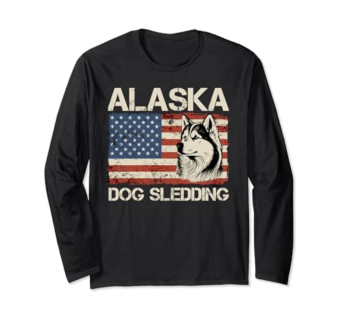 Alaska Dog Sledding Mushing Long Sleeve T-Shirt