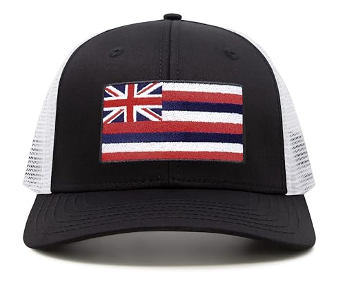 Image of International Tie State Hat for Men and Women, Adjustable Snapback Trucker Baseball Cap with Embroidered Patch