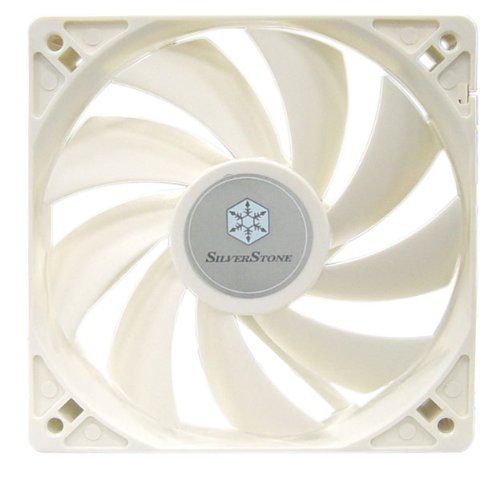 SilverStone FM121 Case Fan with Control Speed 9 Bladed Designs, 120X120X25mm (white)