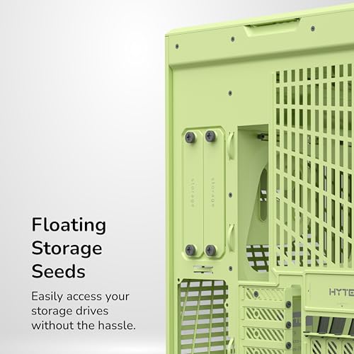 Image of Hyte Y70 Mid-Tower ATX Gaming PC Desktop Case - Panoramic Tempered Glass - Dual Chamber - High Airflow Chassis - PCIE 4.0 Riser Cable Included - New Modern Aesthetic - Matcha Milk (Green)
