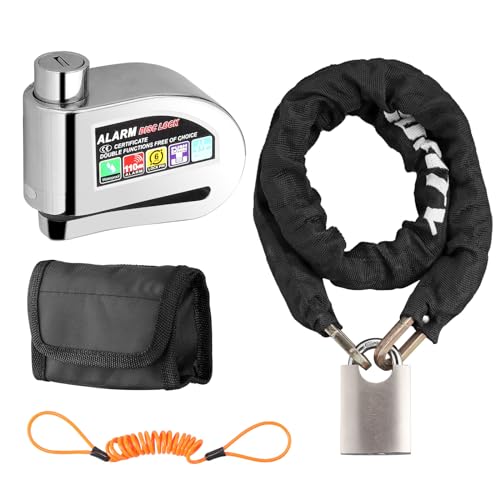 Motorbike Lock Justech Bicycle Chain Lock Pad Lock + Motorbi