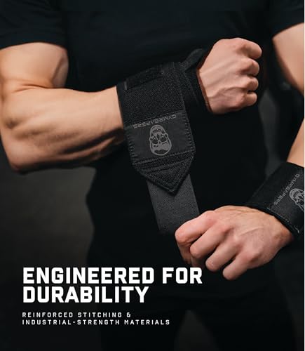 Image of Gymreapers Weightlifting Wrist Wraps (IPF Approved) Professional Quality Wrist Support with Heavy Duty Thumb Loop - Best Wrap for Powerlifting Competition, Strength Training, Bodybuilding