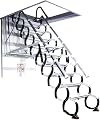 attic Ladder Electric Loft Ladder Remote Control Alloy Steel Attic Stairs Ceiling Folding Ladder Pull Down Attic Ladder Stealth Telescoping Ladder Stable and Safe, 70x90cm/27.5(Size:70x90cm/27.5x35in)