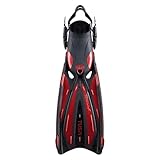 TUSA SF-22 Solla Open Heel Scuba Diving Fins, L-XL Metallic Dark Red