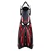 TUSA SF-22 Solla Open Heel Scuba Diving Fins, L-XL Metallic Dark Red
