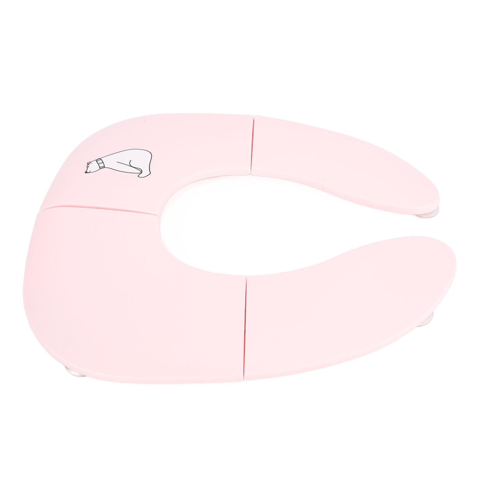 Travel Potty Seat Foldable Travel Potty Seat for Toddler Portable Slip Suction Cup Toilet Training Baby Folding Potty Seat (Pink)