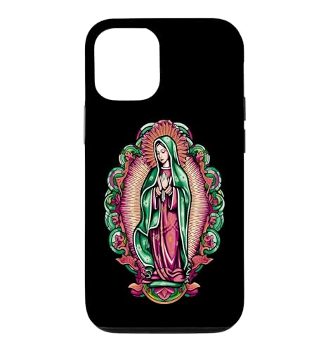 Our Lady Virgen De Guadalupe Saint Virgin Mary Roses Flowers �X�}�z�P�[�X iPhone 12/12 Pro �p