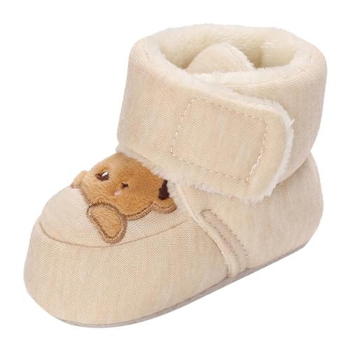 Botas Bebe Invierno Patucos Recien Nacido Cálidos con Forro de Felpa Zapatillas Niña Niño Suave de Suela Zapatos Primeros Pasos Algodón Botines de Nieve Gruesa Estampado Lindos Dibujos Animados
