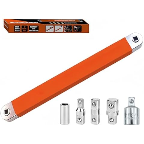 RZKNIP Offset Extension Wrench Set with Drive Adapters Cover