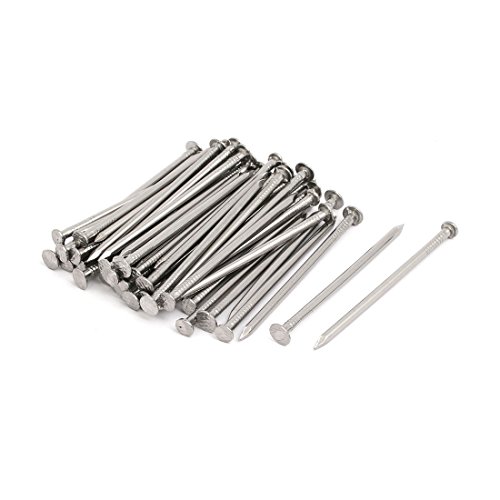 Aexit 2.5-inch Length Fastener 316 Stainless Steel Cement Wood Sliding Nail Silver Tone 50pcs Model:33as501qo662