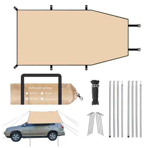 Vbnuyhim SUV Tailgate Tent, Car Tents for Camping SUV, Car Tent Awning Umbrella - SUV Tent, Boot Tent, Waterproof, Car Tailgate Tent Sun Protection, Awning Tent for Camping, Outdoor Travel