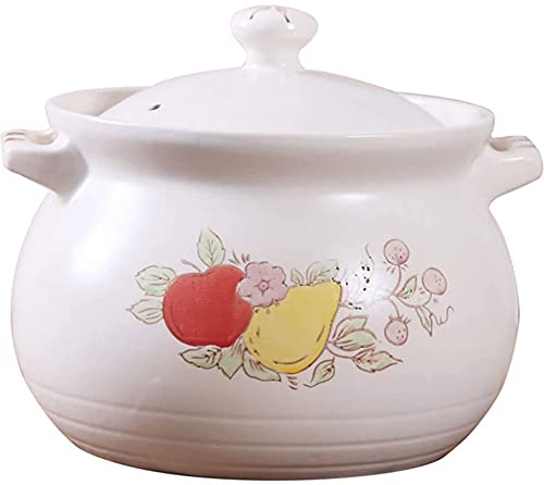 ZHZXBDGQ Cacerola para guiso doméstico de gran capacidad, color blanco, 15 l