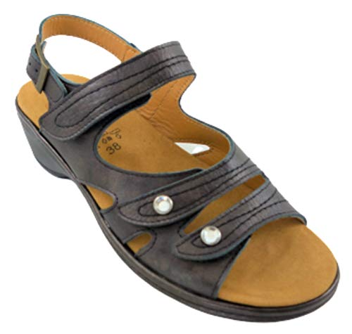 Easy Step | Monique 39 | Sandalia terapéutica FliessGel | para aliviar los pies cansados | con dos plantillas intercambiables | valor extra 39,90 euros |, Copper 2419, 35 EU
