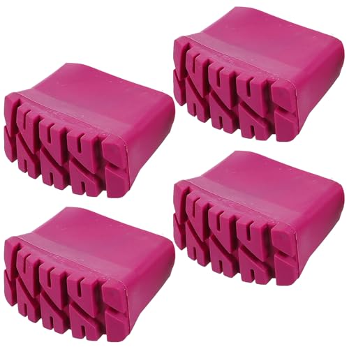 GAROZATION Lot de 4 Patins Antidérapants pour Pieds d'Échelle Pliante en Caoutchouc Protection Sol 2,5X6,3 CM pour Bricolage et Usage Domestique