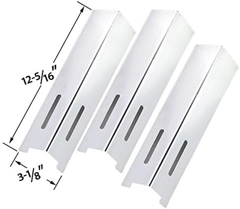 Repair Kit for BBQ grillware GSF2616, 41590 and Life@Home GSF2616J, GSF2616JB, GSF2616JBN Gas Grill Includes 3 Stainless Steel Heat Plates and 1 Burner Support Bracket