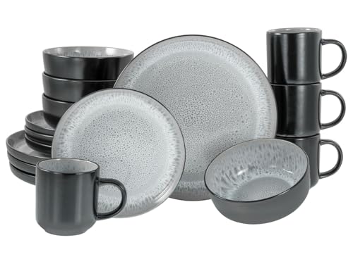 CreaTable, 19928, Serie Nordic Fjord Frost, 16-teiliges Geschirrset...