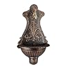 Relaxdays Wandfontein, buitenwastafel in nostalgische look, kraan en wastafel, hangend, HBD: 66 x 37 x 19,5 cm, brons