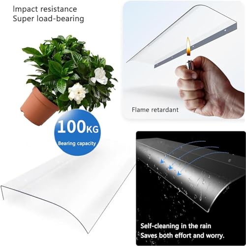 Abri anti-pluie en polycarbonate évite les infiltrations d'eau sur le balcon