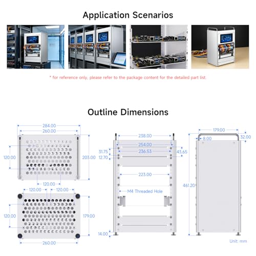 Image of Waveshare HomeRack 8U Server Cabinet Basic Kit, 10inch Desktop All Aluminum Alloy Rack, High Compatibility