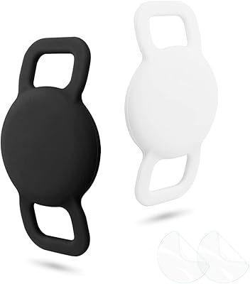 Whalezon Suporte de coleiras de gato para AirTag, capas de rastreador GPS para cães pequenos compatíveis com suporte de alça para etiqueta de ar da Apple, acessórios antiperda, para coleiras de animais de estimação de 3/8" 5/8" (pacote com 