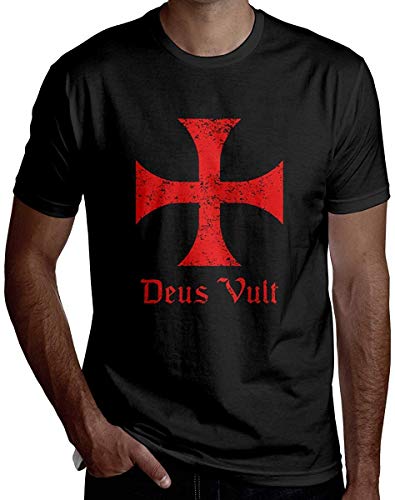 Deus Vult Knights Templar Cross Man Handsome Short-Sleeved T-Shirt Fashion T-Shirt T Shirt,3XL