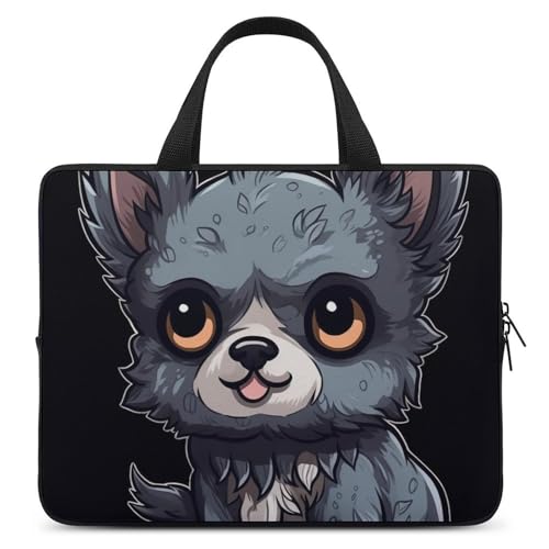 Funda para portátil de 13 pulgadas gris funda protectora ordenador diseño perro peludo