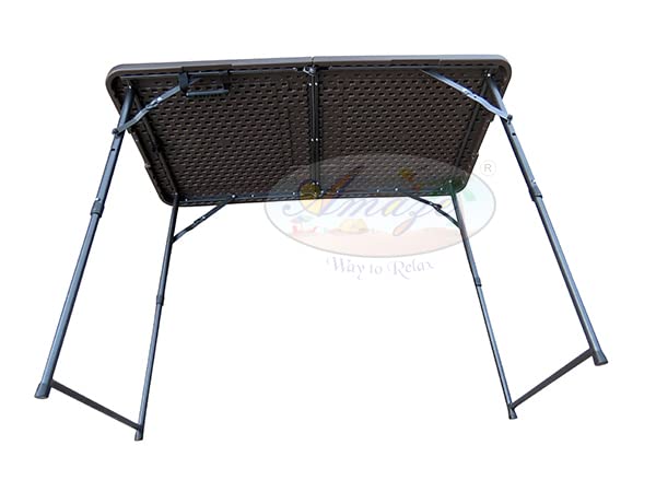 Image of AMAZE' Folding Garden Restaurant Food Parlor Ice Cream Parlor Cafeteria Farm House Canteen Catering Home Household Dining Table (Style 15)