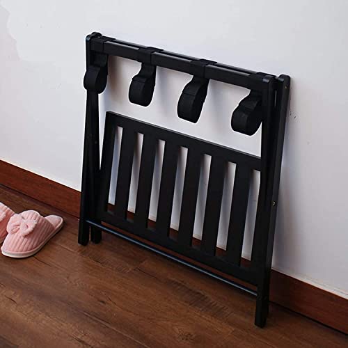 Porte-bagages pliable noir pour chambre d'amis et hôtels - 5