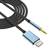 iPhone Aux Cord for Car, [Apple MFi Certified] Lightning to 3.5mm Headphones Jack Adapter Nylon...