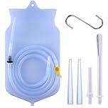 Lavement réutilisable de 2 litres pour le nettoyage du côlon Sac de lavement pour le nettoyage détox du côlon, lavements avec long tube en silicone, 4 embouts, débit d'eau contrôlé