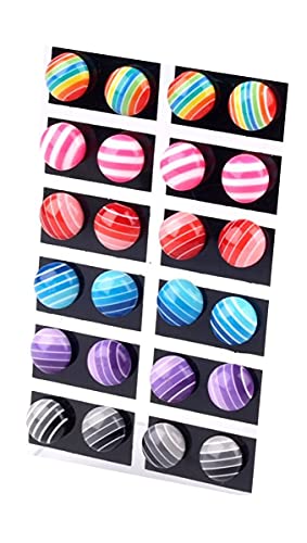 Preisvergleich Produktbild 2 x Ohrringe Streifen Muster lila 0,9 cm*NEU*