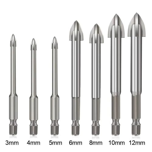 Foret multifonctionnel croix triangle 3mm anti-dérapage bois métal - 7